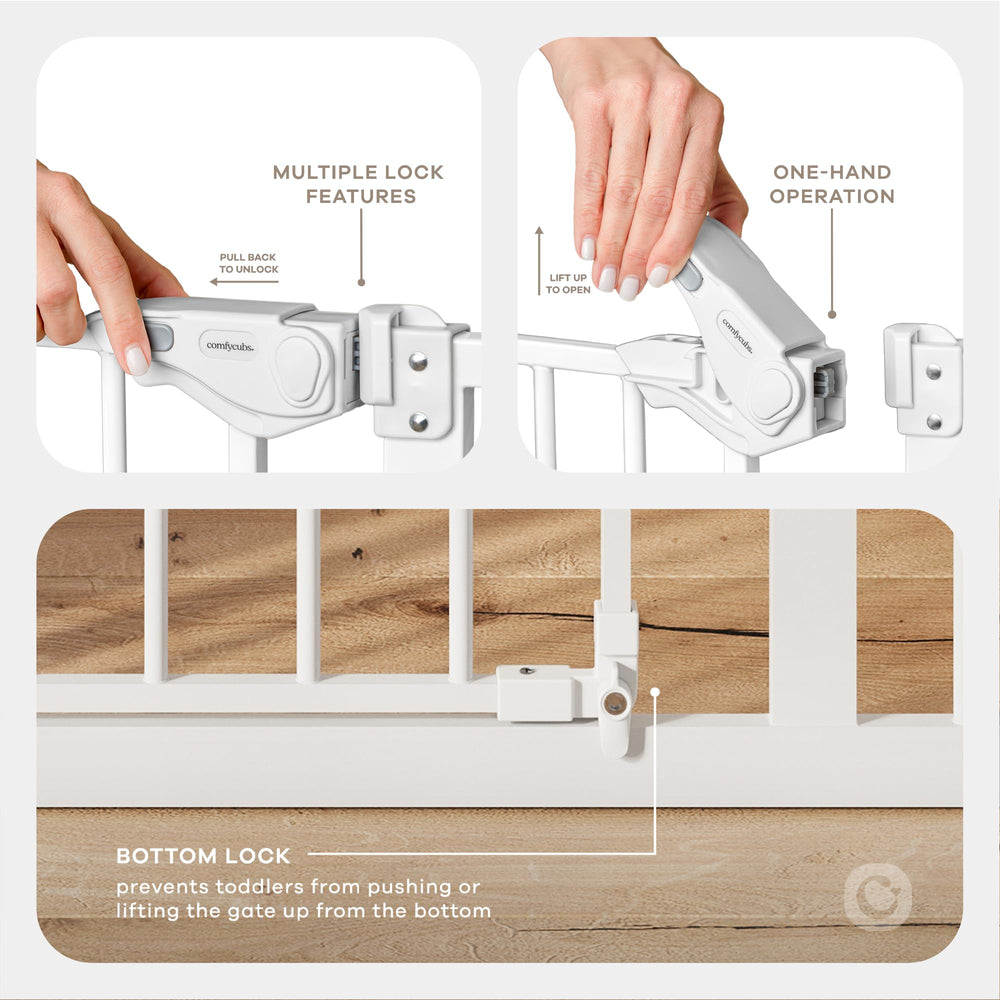White color blends with home decor while keeping kids safe.