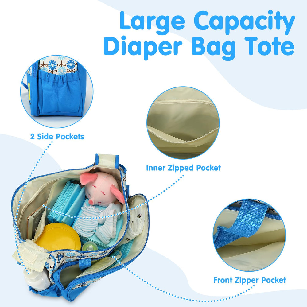 ComfyElect large-capacity diaper tote ideal for daycare and travel.