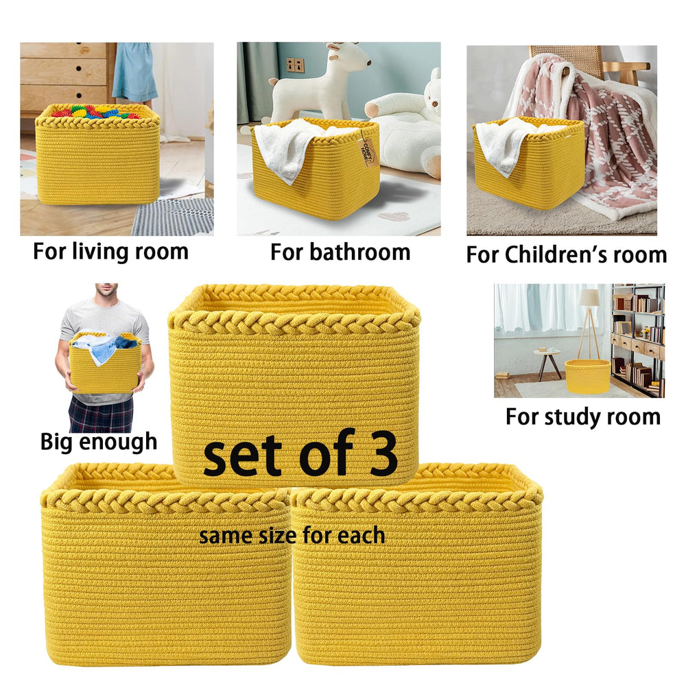 COMFY-HOMI eco-friendly storage bin blends with decor and hides items