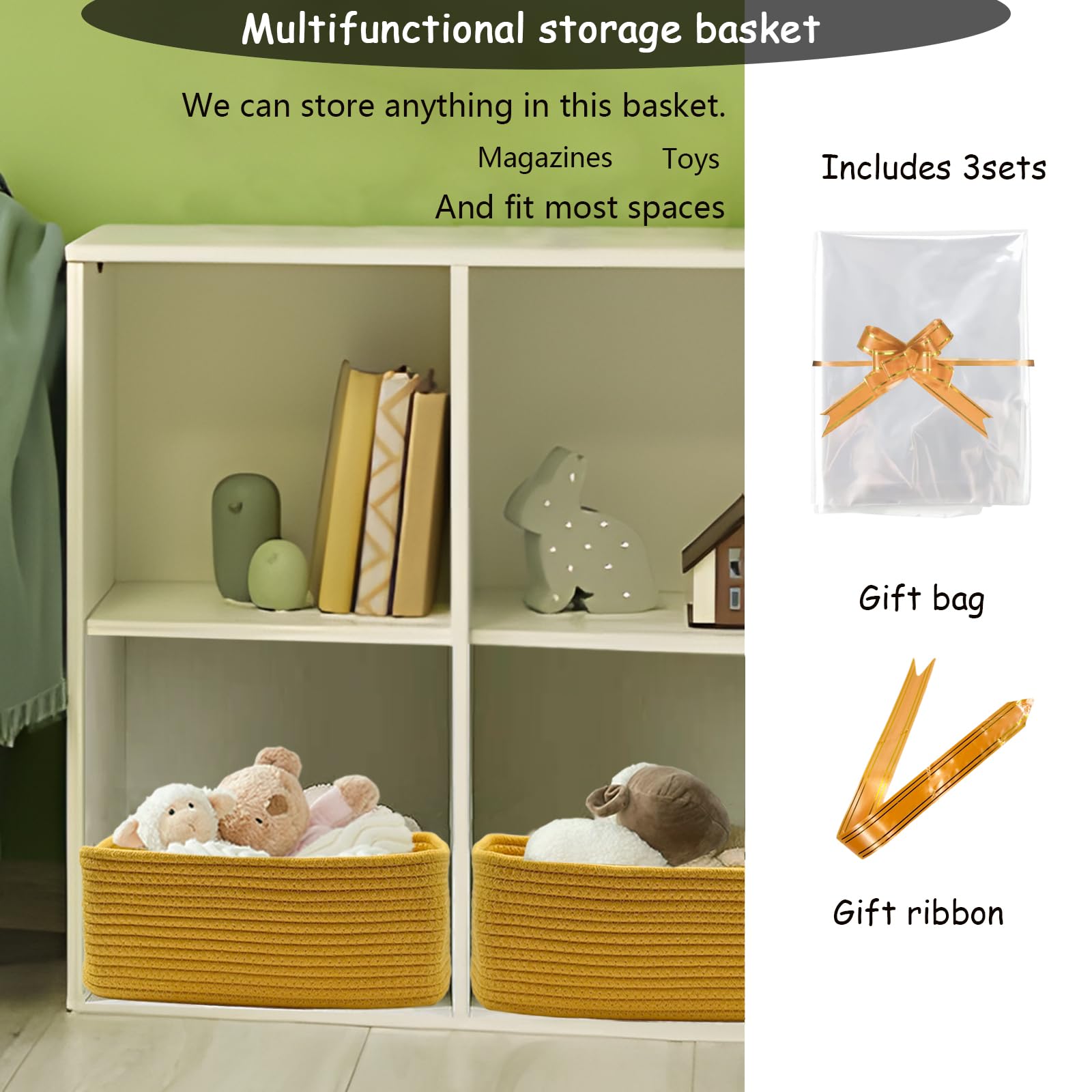 COMFY-HOMI baby-safe cotton rope keeps toys protected and family-friendly.