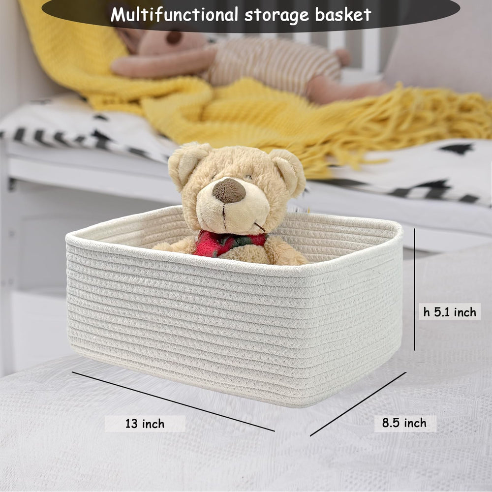 COMFY-HOMI rectangular basket on a shelf demonstrates optimized storage space
