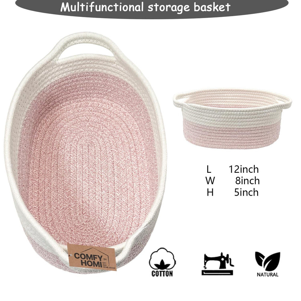 COMFY-HOMI compact storage basket in living room for blankets and books