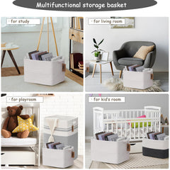 COMFY-HOMI white basket stores towels and cosmetics with style