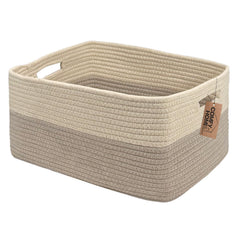 COMFY-HOMI cotton rope basket handles close-up for sturdy, easy organizing.