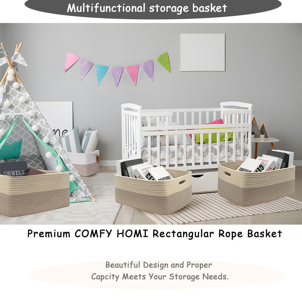 COMFY-HOMI natural texture basket complements cozy interiors and gentle organization.
