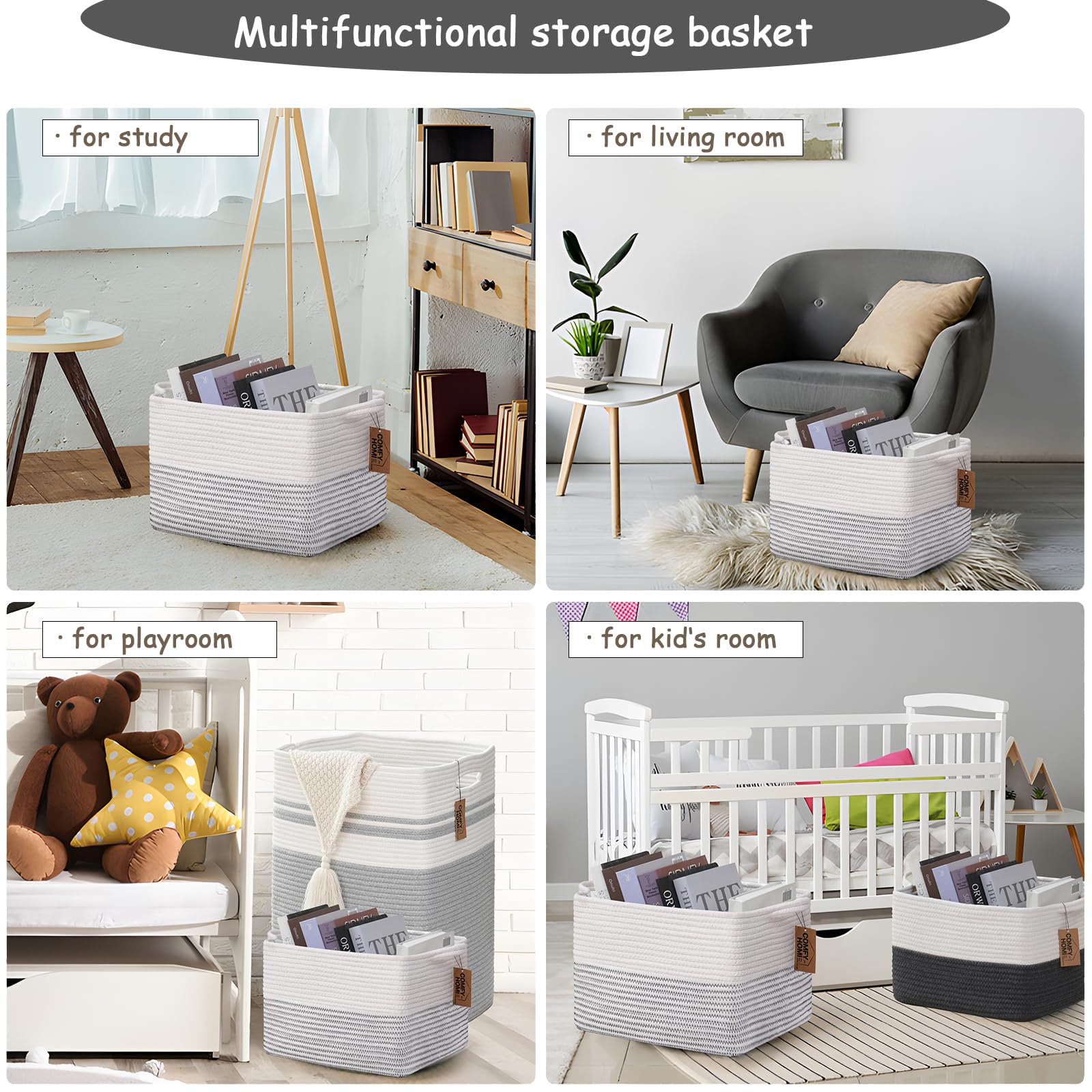COMFY-HOMI baby room use showing toy and blanket organization