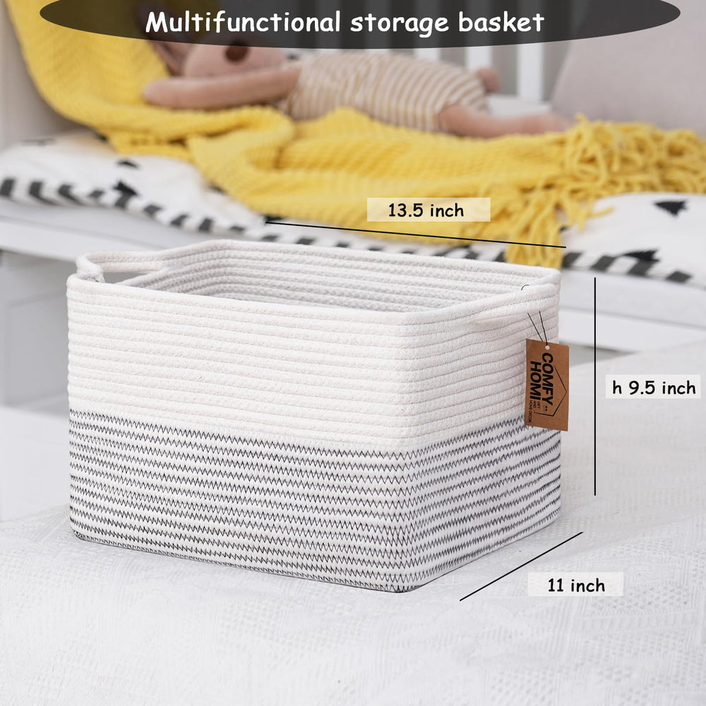 COMFY-HOMI basket in living room setup demonstrating versatile storage