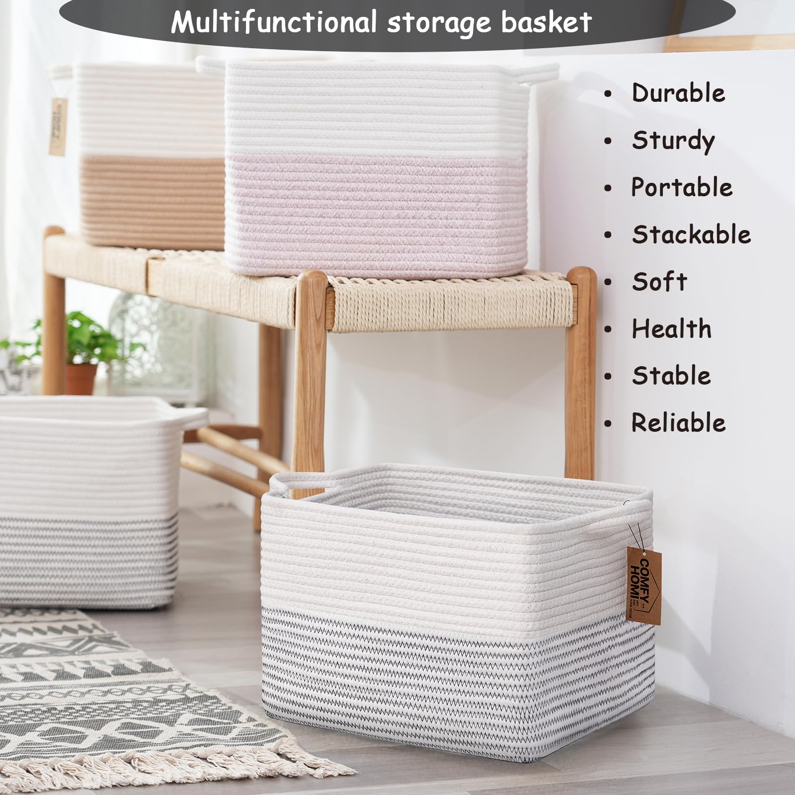 COMFY-HOMI toy bin ready for quick cleanup in a kid's room