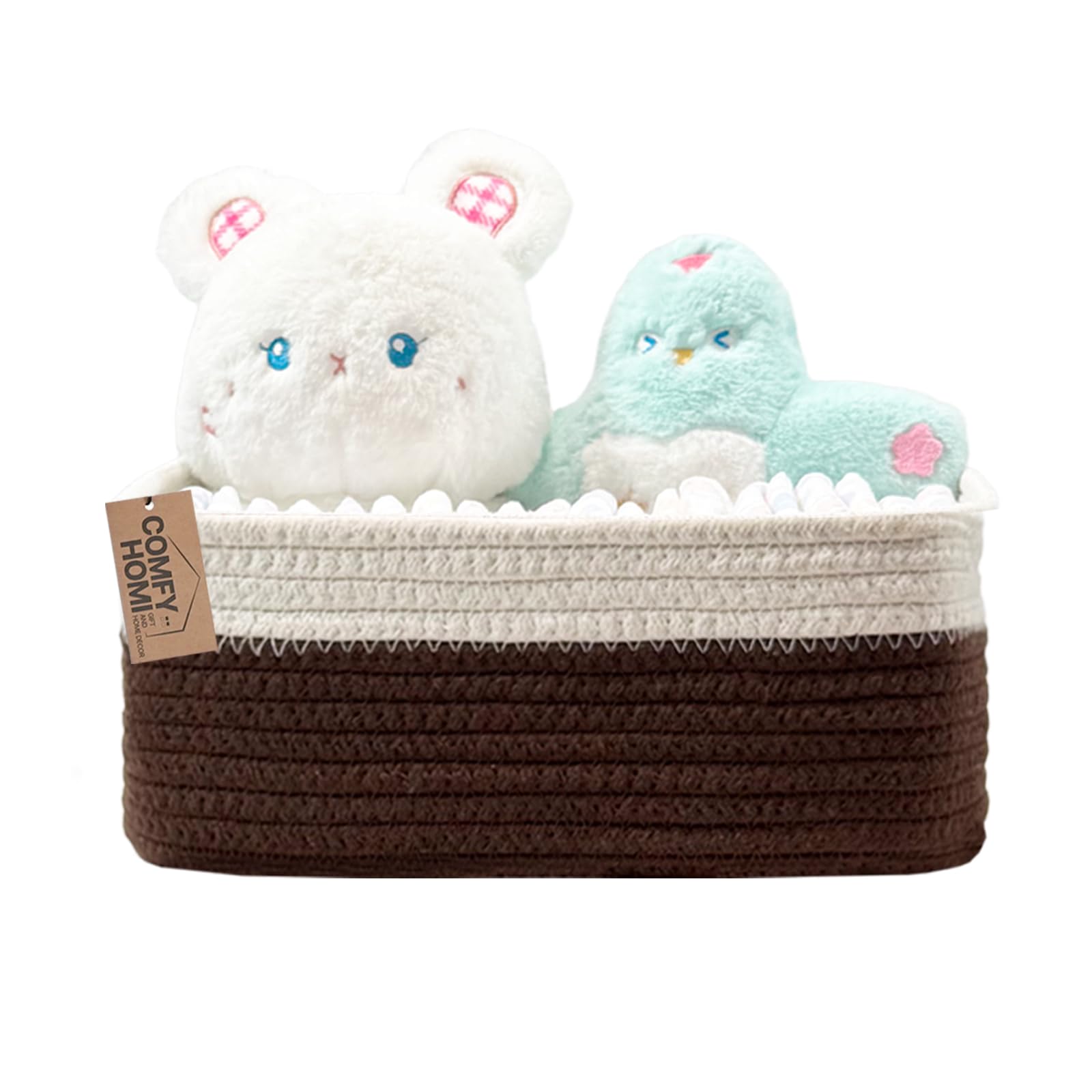 COMFY-HOMI cotton rope storage basket in nursery keeping toys organized