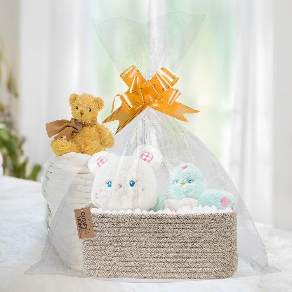 COMFY-HOMI cotton rope weave basket durable and soft for toys.