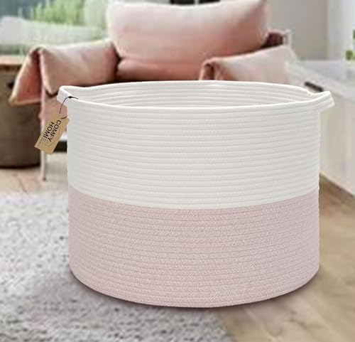 COMFY-HOMI eco-friendly cotton rope basket adds natural charm.