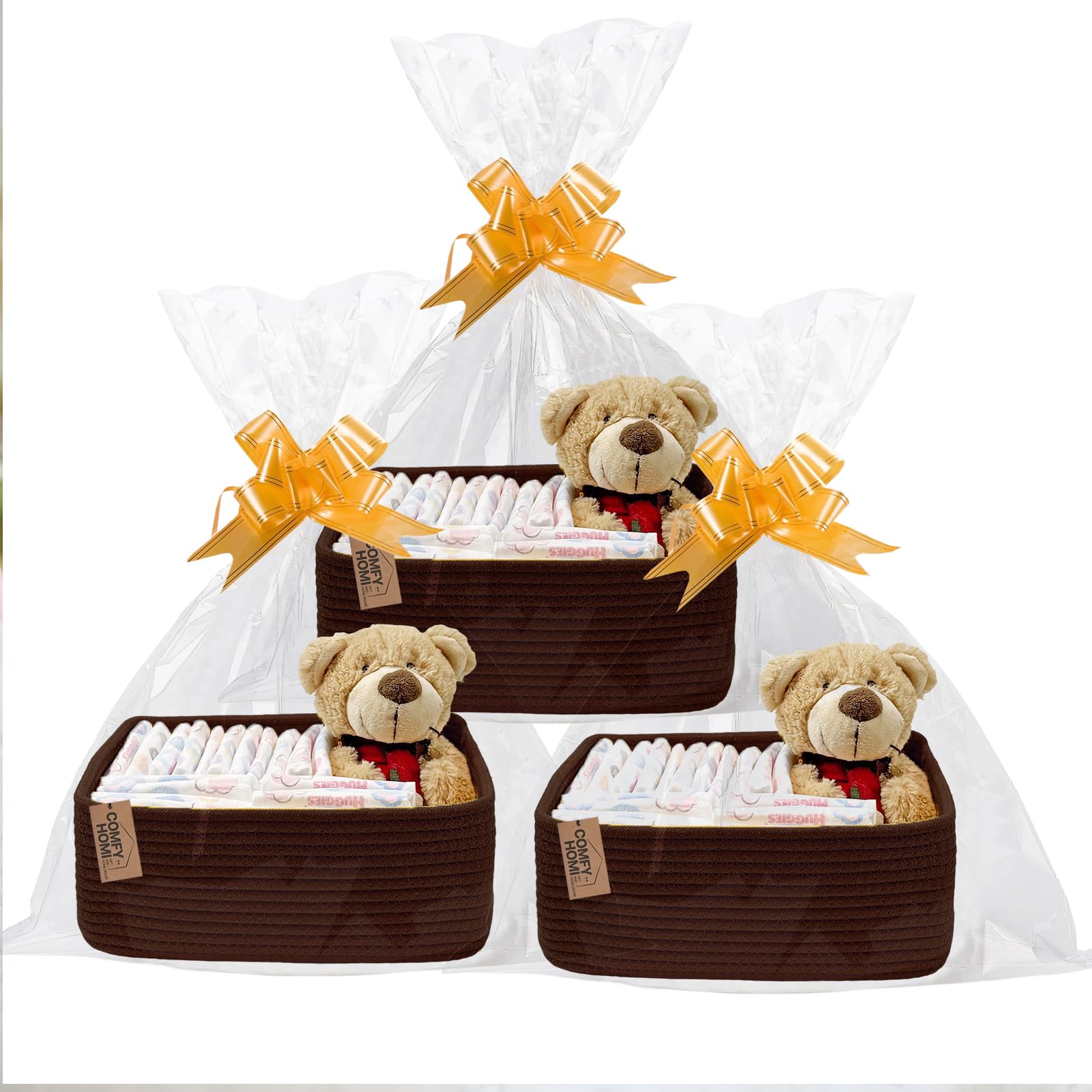 COMFY-HOMI basket inside stylish gift bag ready to gift