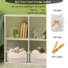 COMFY-HOMI gift-ready basket with gift bags and ribbons for instant presentation