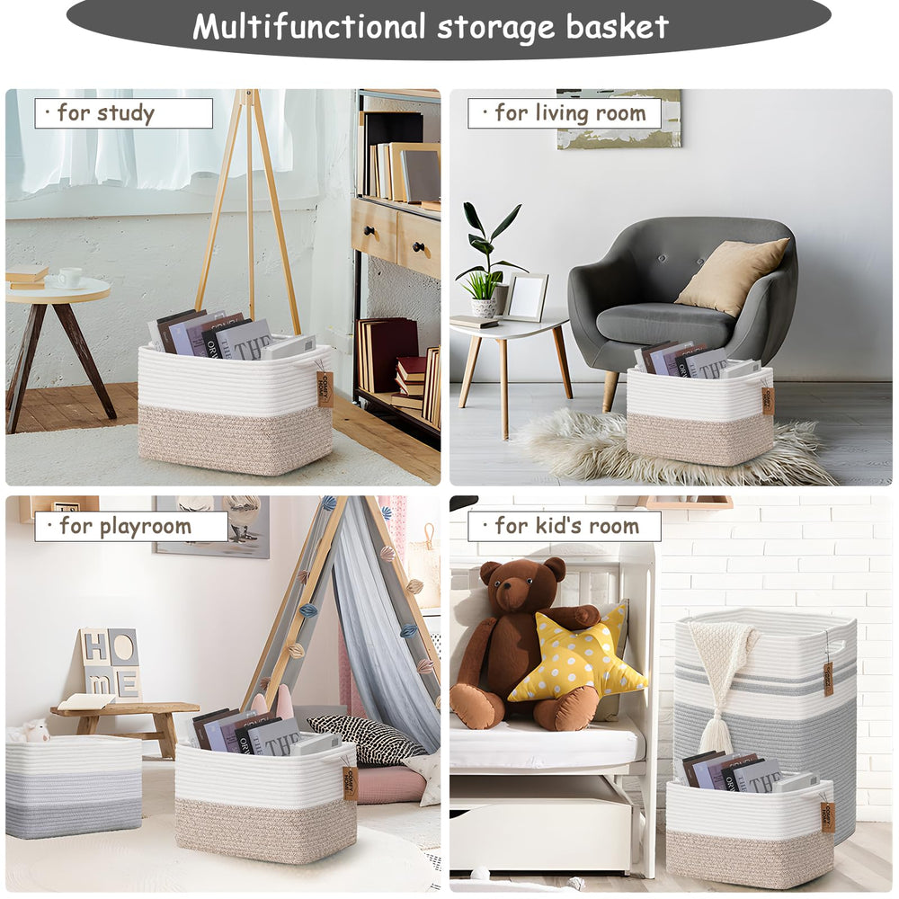COMFY-HOMI handled storage-basket is easy to carry around the home.