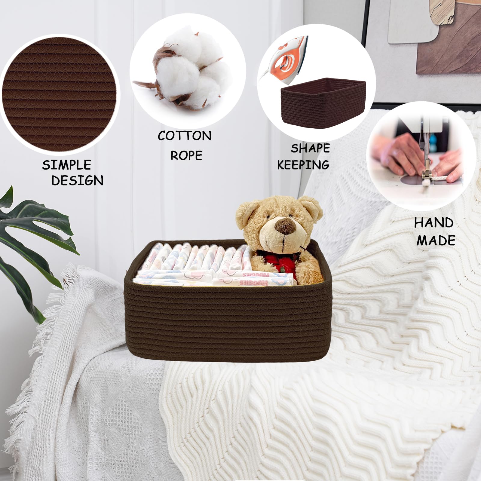 COMFY-HOMI baskets as nursery decor add rustic warmth