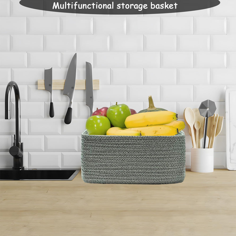 COMFY-HOMI nursery decor basket adds rustic charm.