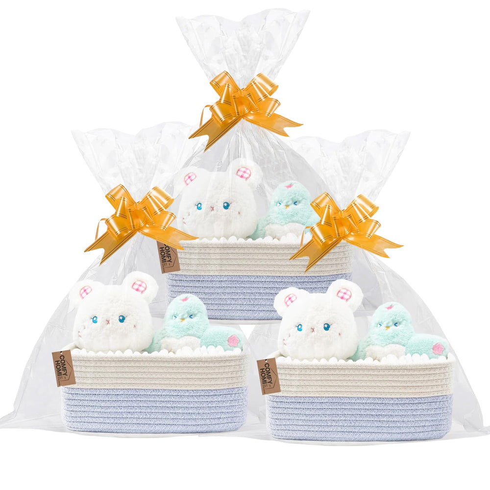 COMFY-HOMI nursery-friendly basket holds plush toys and small supplies.