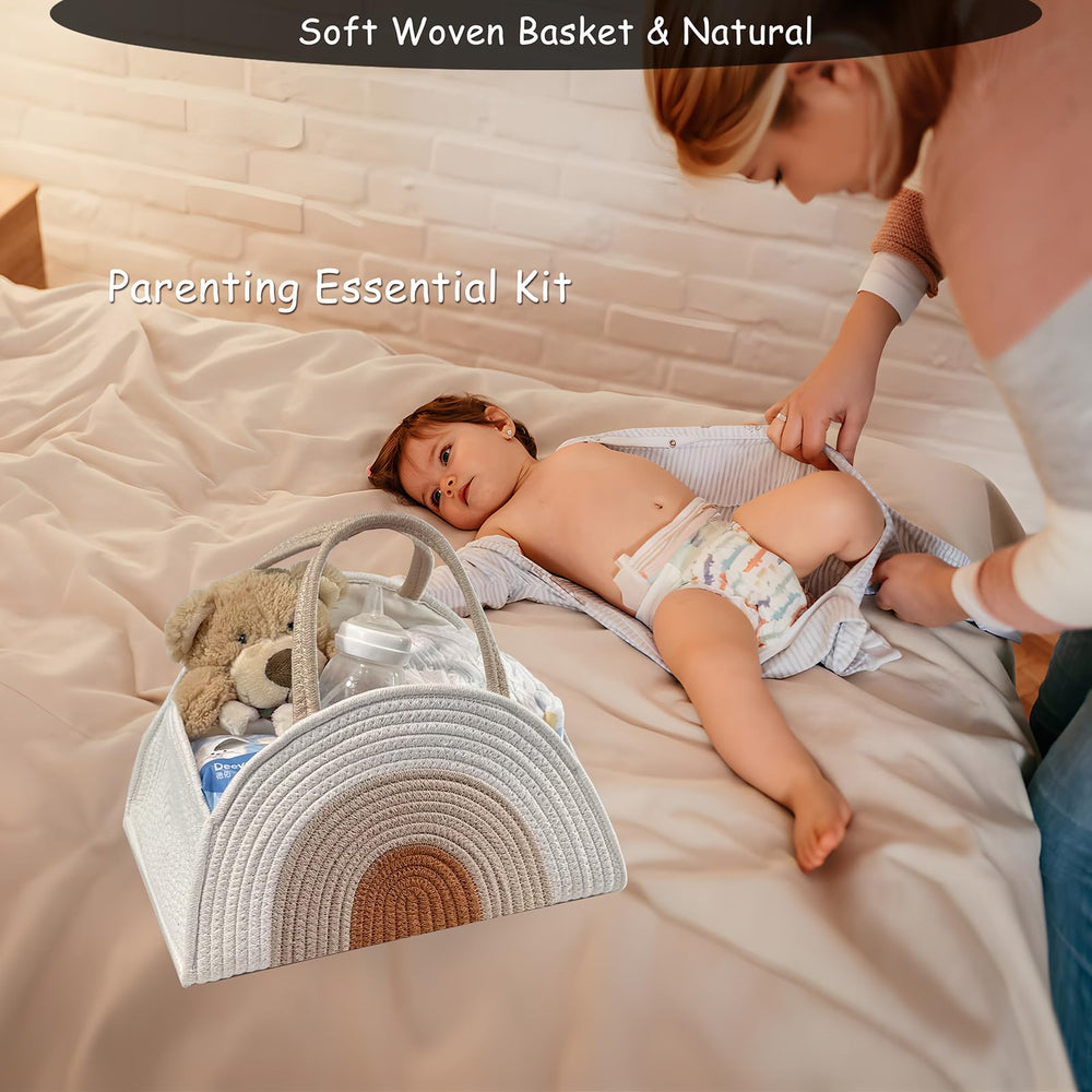 COMFY-HOMI on-the-go caddy works as a diaper bag alternative for cars and nurseries.