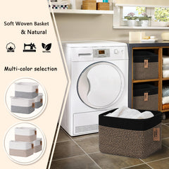 COMFY-HOMI rectangular basket on nursery shelf keeps baby essentials tidy.