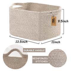 Reinforced handles on the COMFY-HOMI basket ease transport around the home.
