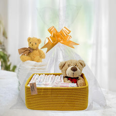 COMFY-HOMI reinforced-stitching keeps the basket sturdy and helps maintain shape.