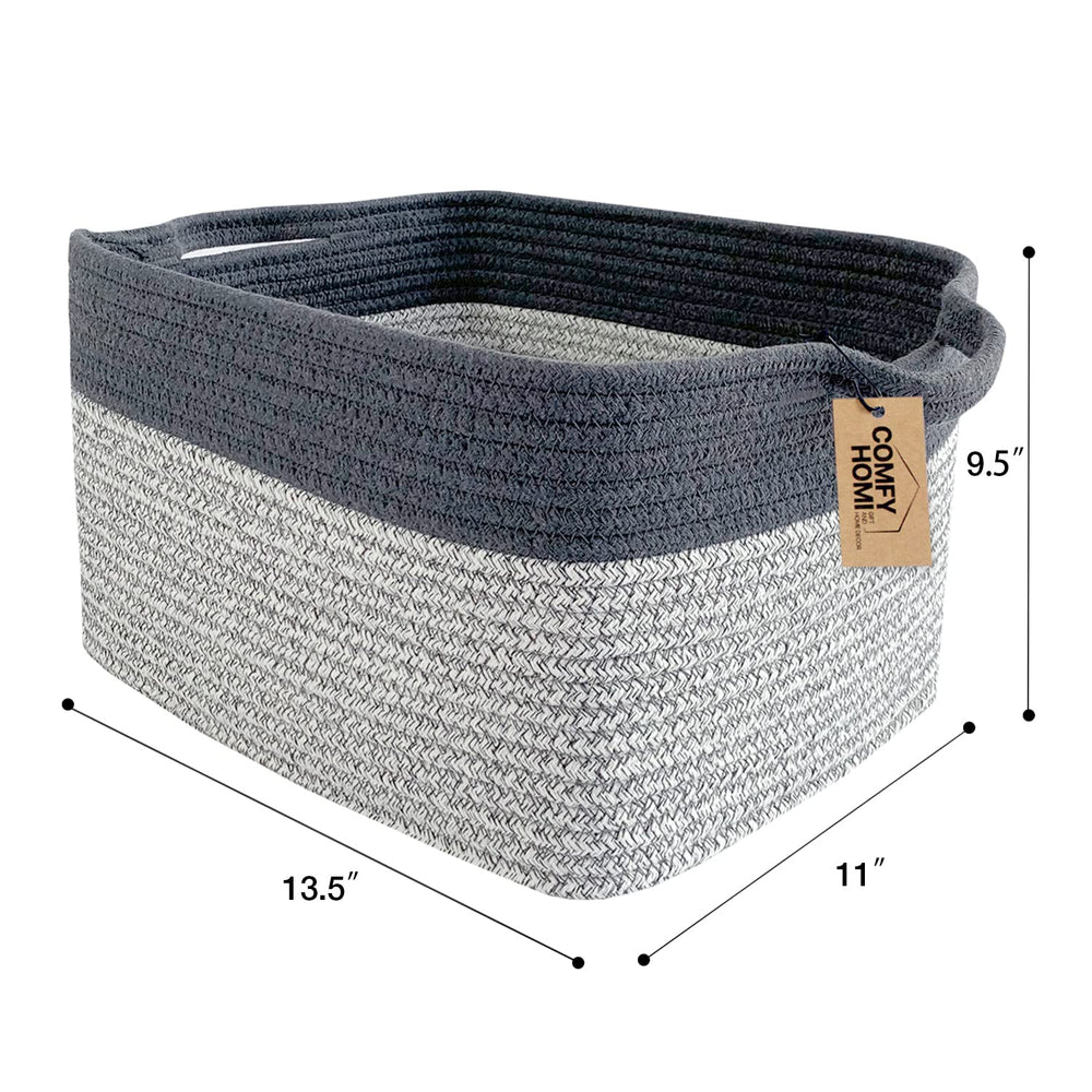 COMFY-HOMI shoe organizer basket on shelf for clutter-free entry