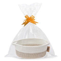 COMFY-HOMI small woven basket with handles for organized baby toys.