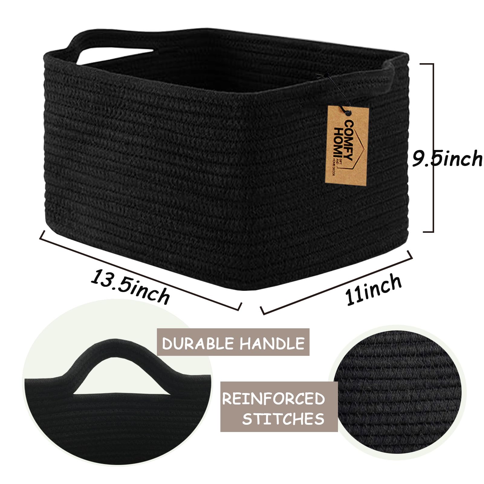 COMFY-HOMI soft storage basket protects furniture from scratches.