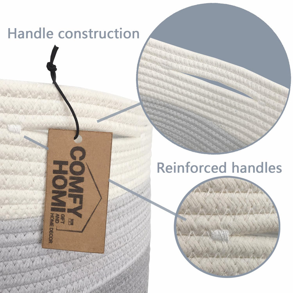 COMFY-HOMI sturdy handles make carrying easy from shelf to room.
