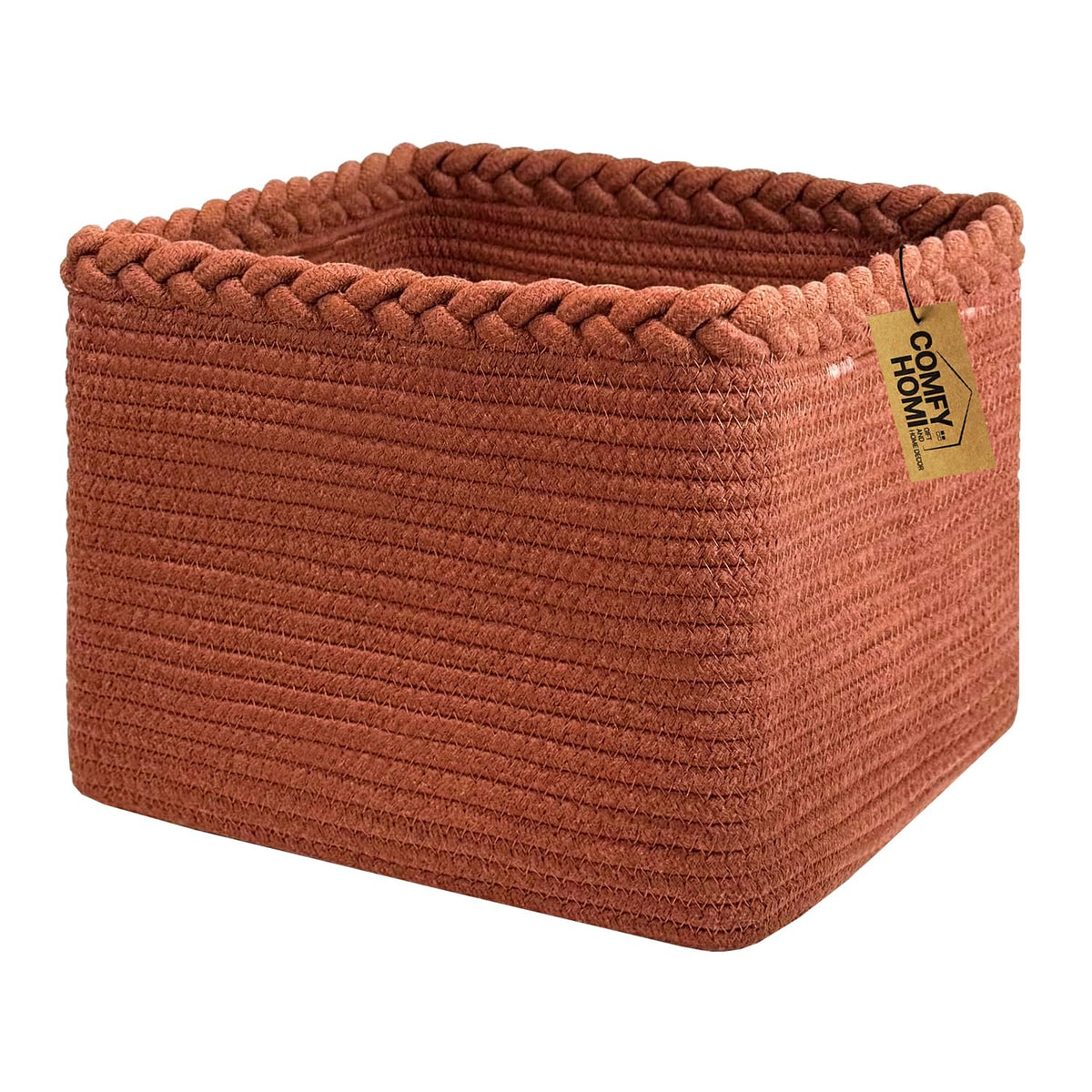 COMFY-HOMI square basket with handles ideal for easy toy organization