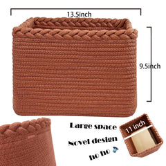 COMFY-HOMI square basket on shelf adds decorative storage and easy access