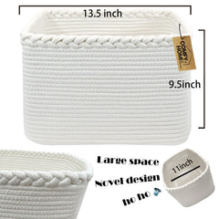 Living room storage with COMFY-HOMI basket for books and cosmetics.