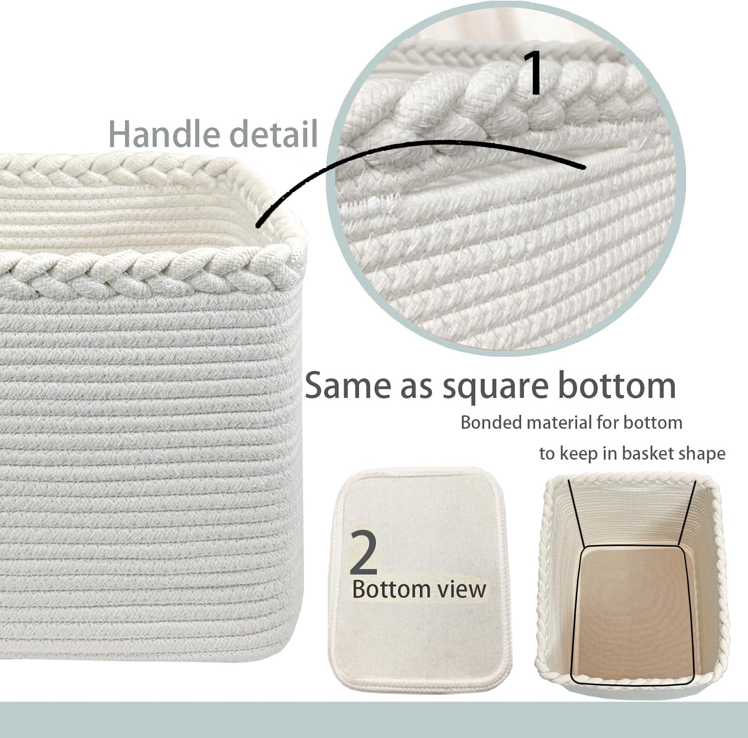 COMFY-HOMI toy storage basket keeps toys tidy and furniture safe.