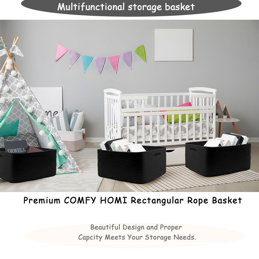 COMFY-HOMI storage basket for blankets and diapers in nursery
