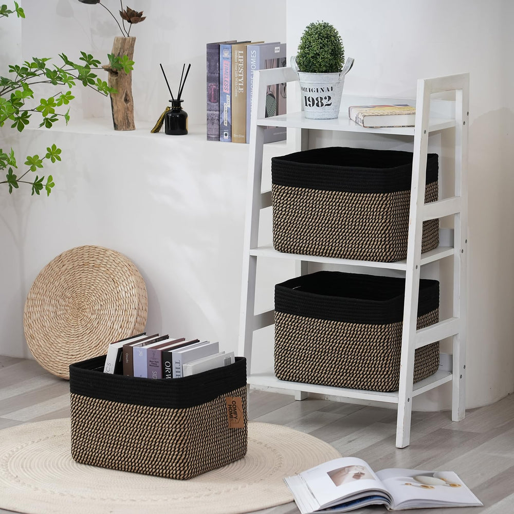 COMFY-HOMI versatile storage bin for towels, books, or accessories.