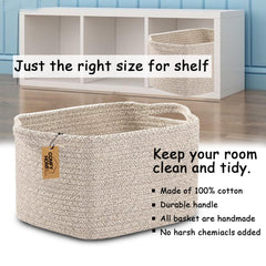 COMFY-HOMI woven basket for toys and towels with soft storage.