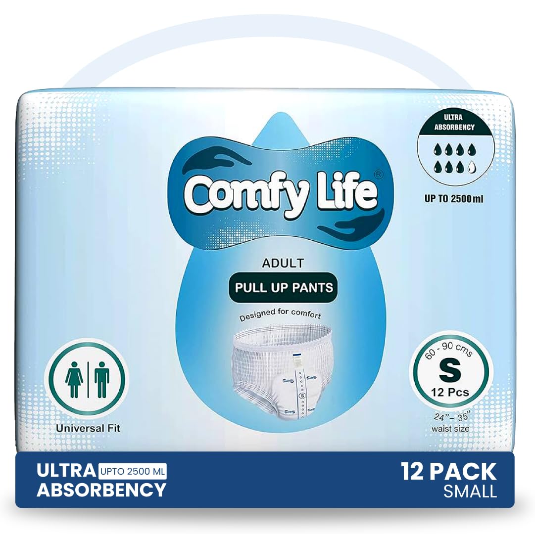 Comfy Life pull-up diaper small worn for secure, comfortable fit.