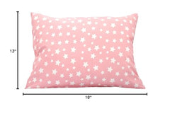 Comfy Turtles Star Toddler Pillow Case offers secure 13x18 fit for travel