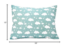 Comfy Turtles Green Cloud pillowcase features skin-friendly cotton with a cute, cozy design.