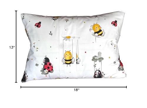 Comfy Turtles travel-ready bee pillowcase for on-the-go kids