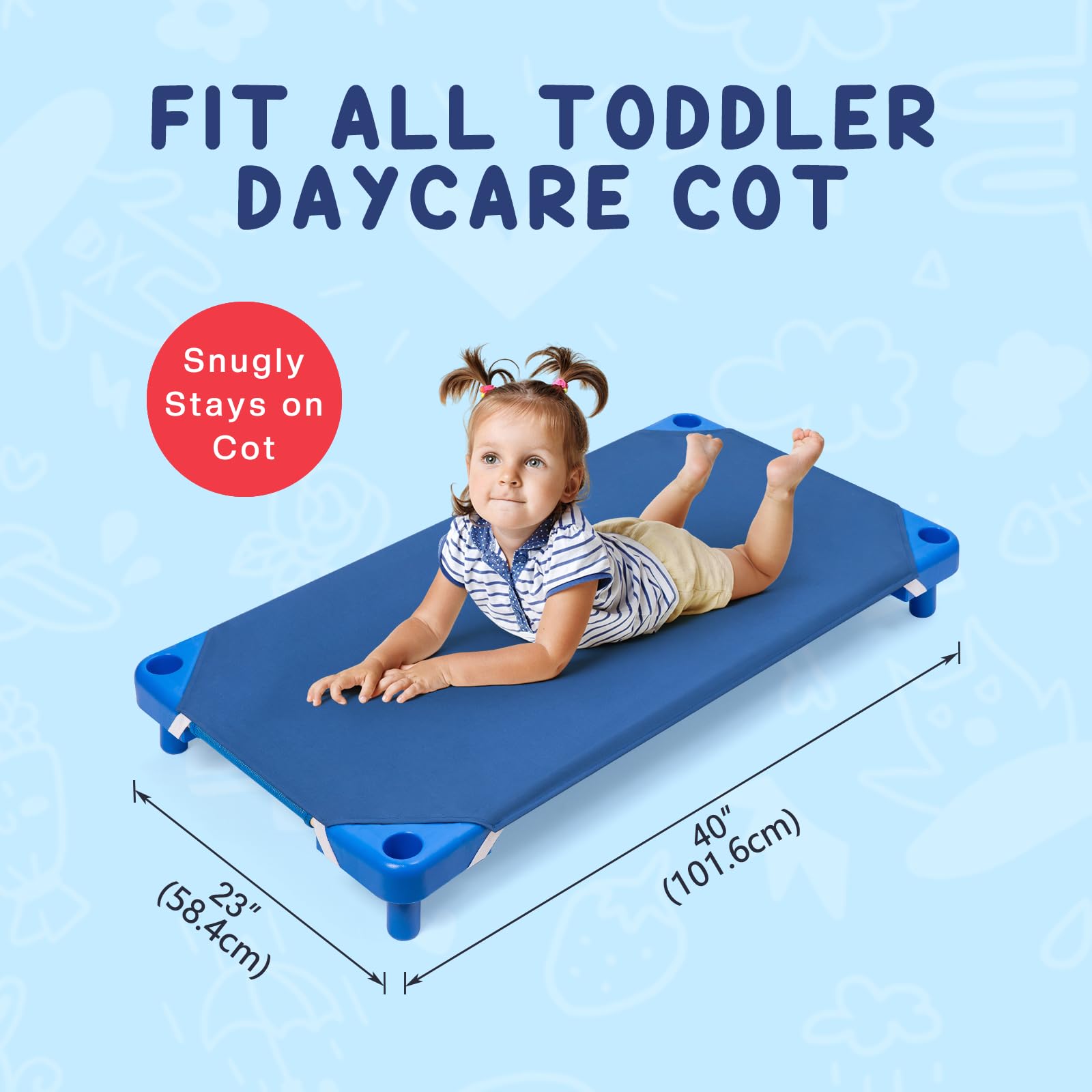 Comfyanno cot sheet elastic corners secure the sheet to the cot
