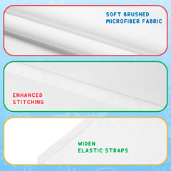 Comfyanno brushed microfiber soft fabric delivers gentle comfort for long nap times.