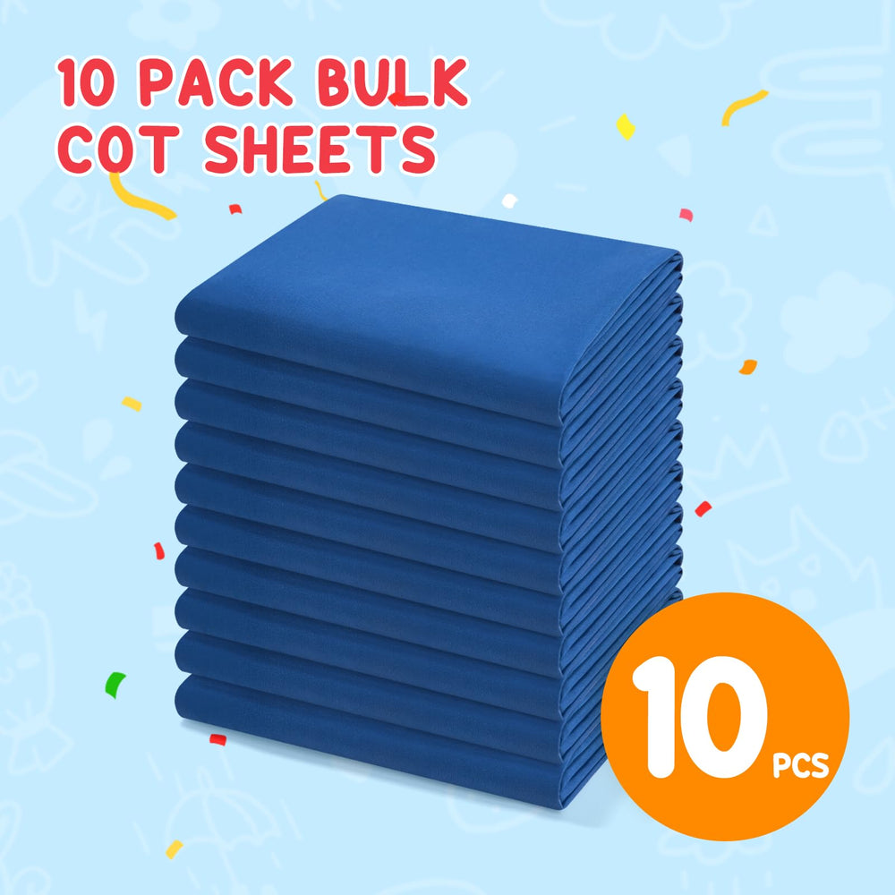 Bulk 10 pack of Comfyanno daycare cot sheets for classrooms