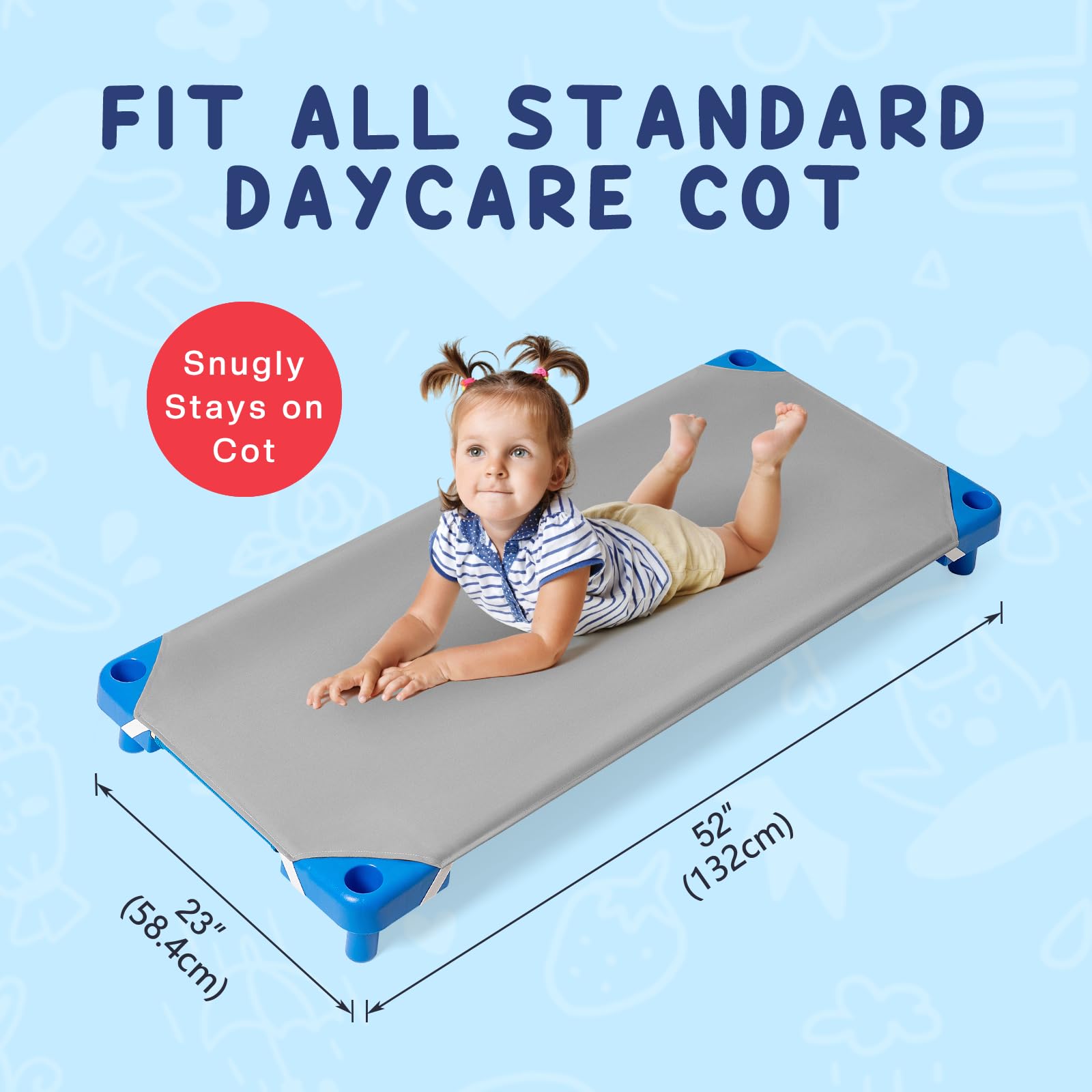 Comfyanno cot sheets elastic corners ensure secure fit on standard cots