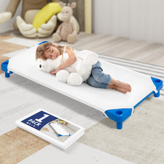 Comfyanno cot sheets on a standard 23x52 cot for a secure sleep setup.
