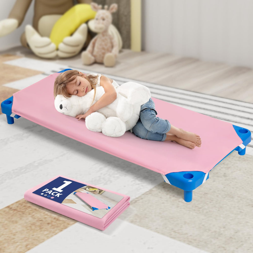 Comfyanno pink cot sheets fit standard daycare cot 23x52 for snug naps