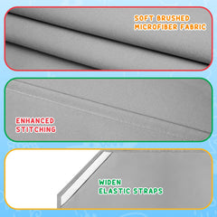 Comfyanno cot sheets feature durable elastic corners to prevent shifting.