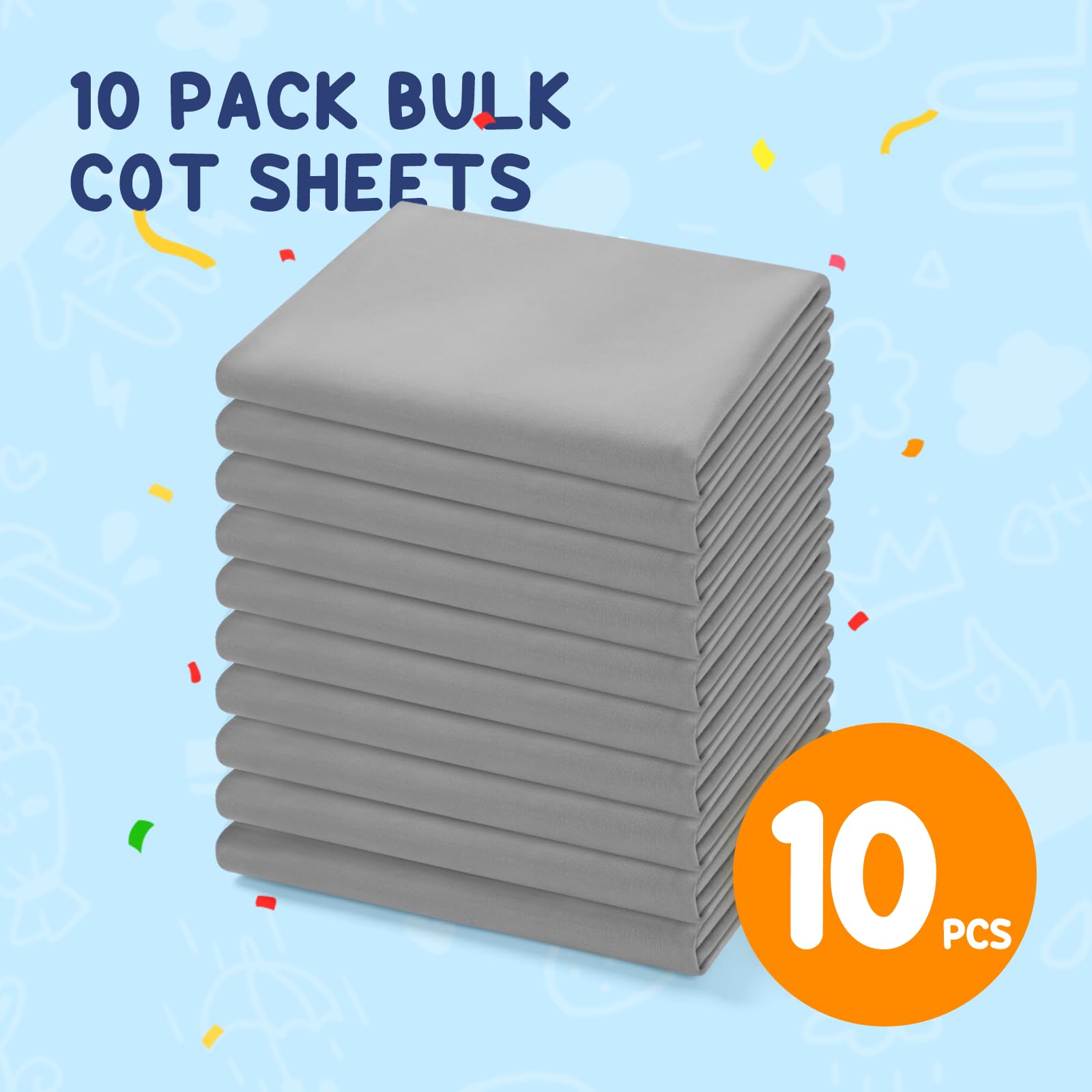 Comfyanno 23x40 fitted sheet with reinforced elastics for secure fit.