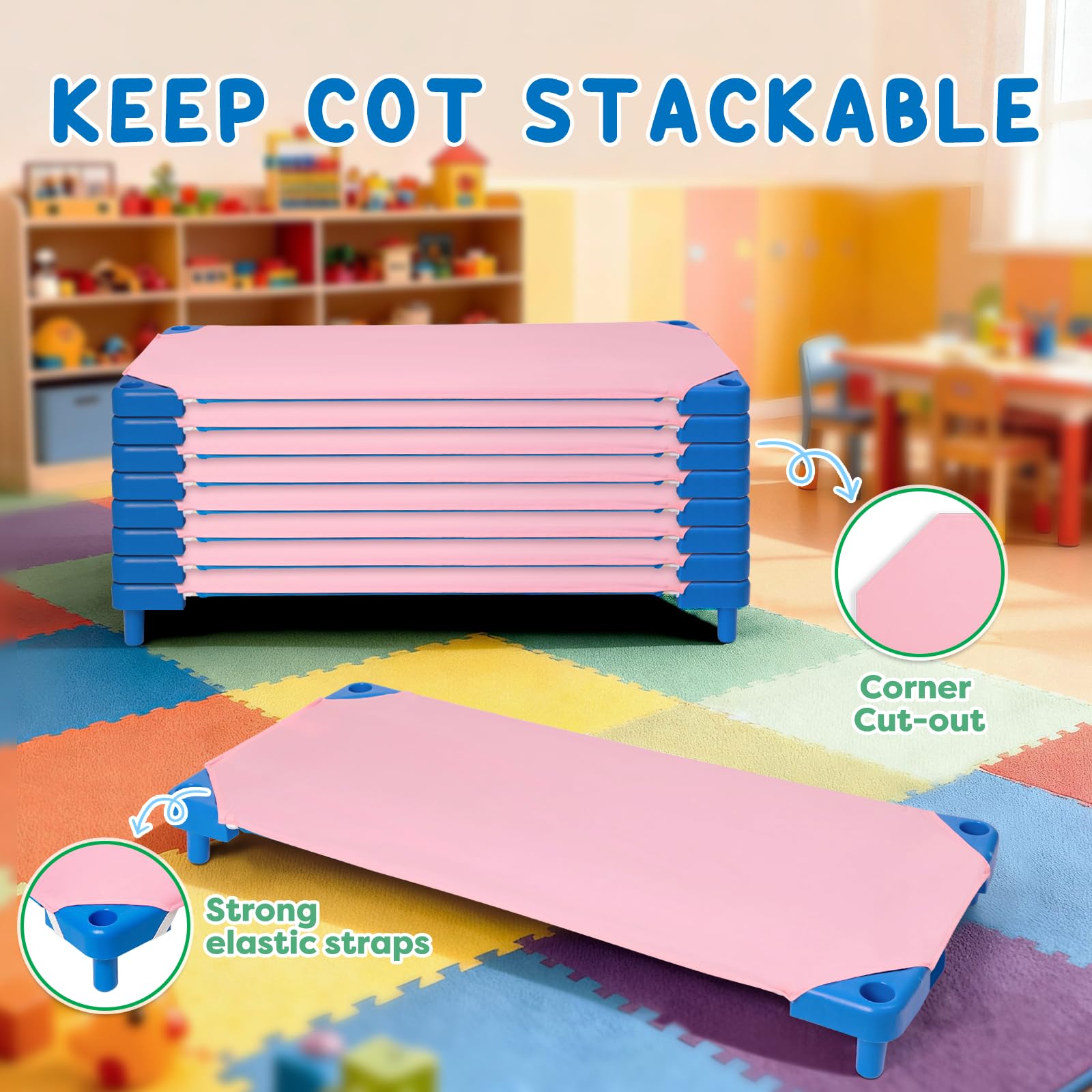 Ideal toddler must-have for preschools, daycare, and home nap times.