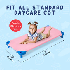 Durable elastic corners keep sheets in place during busy naptimes with Comfyanno.